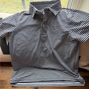 Boys Vineyard Vines Navy & White Striped Polo